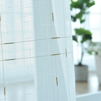 Rideaux en polyester transparents de qualité hôtelière, modernes, ignifuges, sur mesure, toutes saisons, pour salon et chambre à coucher