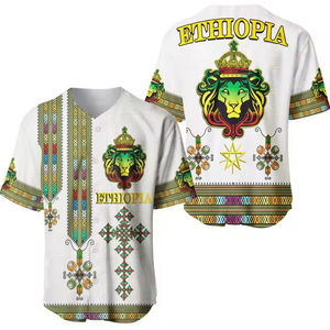 Venta directa de fábrica, camiseta de Jersey para hombre, camiseta de equipo con estampado de bandera etíope, camiseta de béisbol para hombre, venta al por mayor personalizada - Product Image 3