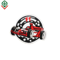 Drapeau à carreaux voiture de course fer sur patchs réparation appliques jeu de voiture patchs brodés pour t-shirt