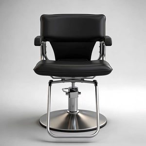 Fauteuil de Barbier Moderne en Cuir PU Blanc, Chaise de Salon Hydraulique Pivotante à 360 Degrés, Hauteur Réglable pour Usage Commercial - Product Image 2