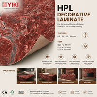 Plaque HPL pré-laminée à motif marbre pour le collage secondaire des meubles de cabinet et le traitement des panneaux intérieurs