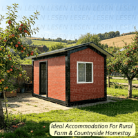Conteneur à toit en pente 6055*2990*3500mm, Villa d'hébergement, Abri de jardin, Cabane préfabriquée pour invités, Montage rapide sur site