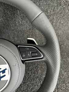 Volante de Cuero con Fibra de Carbono para Audi A3 S3 S4 S5, Compatible con los Modelos A8 RS5 R8 RS6 A7 Q5 RS4 <span class=keywords><strong>RS3</strong></span> X5 X6 M6 - Product Image 3