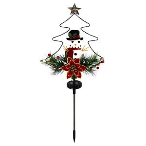 <b>Solar</b> Led Christmas Tree Snowman <b>Ground</b> <b>Light</b> Outdoor Garden Decoration With <b>Solar</b> Panel Easy Installation - Product Image 5