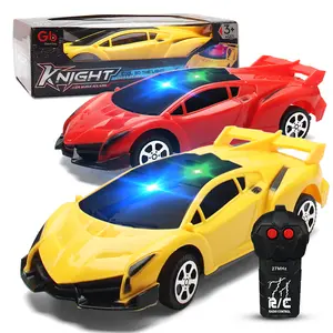 Carrinho de brinquedo com controle remoto, mini carro de brinquedo elétrico com luz de duas vias