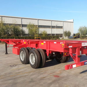 High Quality Factory 2-axle Skeleton Vehicle Skeleton Semi Chassis 50t Container <b>Trailer</b> Skeleton Semi <b>Trailer</b> - Product Image 1