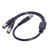 Câble d'extension BNC 1 mâle 2 femelles, adaptateur de connecteur répartiteur de type Y, ligne coaxiale, caméra CCTV, moniteur, accessoires de sécurité, PVC