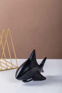 Ceramic <strong>Art</strong> Ornaments Sea Animal Statue <strong>Shark</strong> Figurine Decorations for Desk - Product Image 4