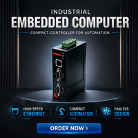 Computadora Integrada para Riel DIN, RK3568 Cortex-A55 de Cuatro Núcleos, 2x RS485 + CAN Bus, -40 ° De la C a la 80 ° C, para Redes Eléctricas y Computación de Borde