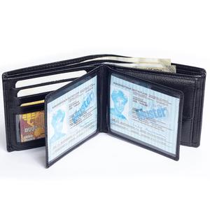 Mini portefeuille court en cuir pour hommes de qualité supérieure multifonctionnel fentes pour cartes multiples RFID fermeture ouverte prix de gros - Product Image 1