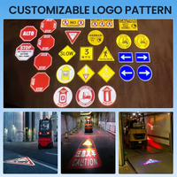 Lampe de signalisation de danger avec logo personnalisé, projecteur virtuel, indicateur de stop pour véhicule, signalisation de flèche directionnelle, lumière d'avertissement LED pour chariot élévateur