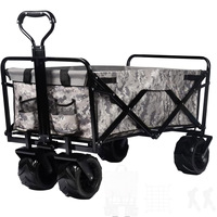 Chariot de plage pliable Portable à 4 roues, poussette, pour jardin Camping