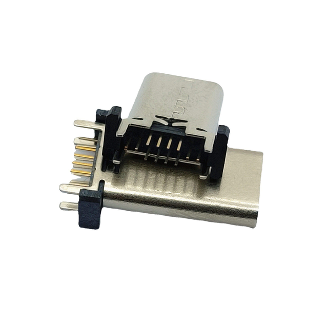 USB 3.1 Type-C Female Straight Mount 16P Contacts 5A Copper Non-Shielded Tape & Reel Connector