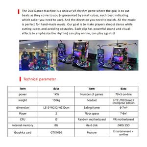 Simulateur de musique de <span class=keywords><strong>danse</strong></span> commerciale Machine d'arcade de parc à thème de jeu vidéo Machine de danseur de VR - Product Image 6