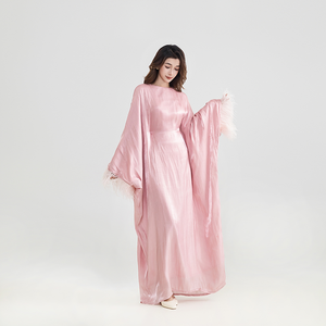 <span class=keywords><strong>Robe</strong></span> <span class=keywords><strong>longue</strong></span> ouverte de bonne qualité à <span class=keywords><strong>la</strong></span> mode Cardigan d'été <span class=keywords><strong>Robe</strong></span> musulmane élégante - Product Image 4