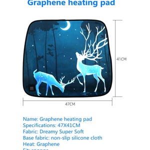 Factory Wholesale Eco-friendly Car Heating Cushion 5V Portable <b>Battery</b> Powered Heated Seat Cushion Crystal Velvet <b>Square</b> - Product Image 4