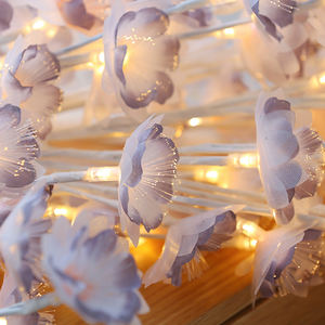 زهرة مزهرة صناعية LED تعمل ببطارية بيضاء دافئة لحفلات الزفاف وعيد الحب والكريسماس - Product Image 2