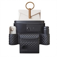 Sac de rangement pour console centrale de voiture, organisateur de véhicule en plastique, pochette suspendue, boîte à mouchoirs, boîte de rangement en filet