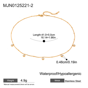 MICCI <span class=keywords><strong>Gioielli</strong></span> in Acciaio Inossidabile, Collana Minimalista Placcata in Oro 18k - Product Image 4