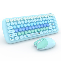 Clavier et souris sans fil 2,4 G avec un design adorable en forme de chat
