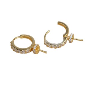 Wenchi S925 <b>Silver</b> Pendant DIY Accessories Water Drop Earring Support 10-12mm 15647 Love Earpiece with Empty Earnail <b>Beads</b> China - Product Image 5