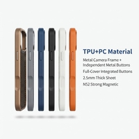 Casing HP Mewah Grosir 2.5mm 2 1 TPU PC Tombol Logam Disipasi Panas untuk 17 Air 18 Pro Max 16 Slim Bernapas