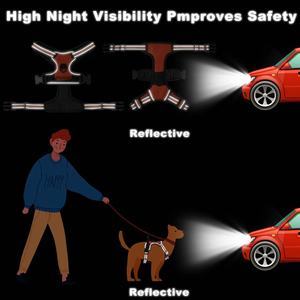 Harnais de poitrine pour chien en nylon anti-explosion robuste avec boucle de fermeture, harnais anti-traction pour grands chiens, Golden Retriever, <span class=keywords><strong>Labrador</strong></span> - Product Image 2