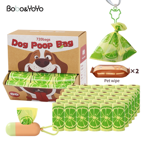Sacs à déjections canines biodégradables et compostables de luxe, parfum citron, avec logo personnalisé du fabricant, pour chiots et chiens - Product Image 1