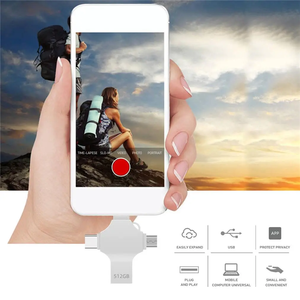แฟลชไดรฟ์ USB 3.0 ยอดนิยม 4 in 1 ความจุ 8GB-256GB ความเร็วสูง สำหรับ <span class=keywords><strong>iPhone</strong></span> Android ถ่ายโอนข้อมูลรวดเร็ว OTG ยูเอสบีดิสก์ - Product Image 5