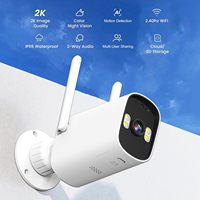 Caméra de sécurité extérieure Antela TV-XM-Q32-3MP, capteur CMOS 2K, Wi-Fi, H.265, vision nocturne couleur, IP66, résistante aux intempéries, audio bidirectionnel
