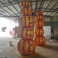 Arche de citrouille géante personnalisable en fibre de verre pour Halloween, décorations d'extérieur étanches, résistantes aux UV et anti-corrosion