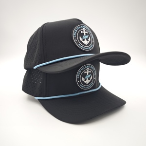 Innovador Gorro de Golf de Cinco Paneles, Sólido e Impermeable, con Emblema de Silicona Personalizado, Bajo MOQ, OEM, Perforado con Láser, Transpirable, Producto Activo - Product Image 3