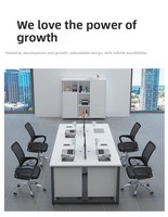 Bureau d'étude entièrement équipé pour chambre à coucher, robuste et durable, combinaison bureau et chaise pour entreprise