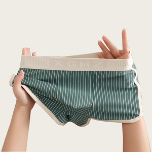 2025 nouveaux hommes mi-hauteur caleçons coton boxeurs avec <span class=keywords><strong>jeune</strong></span> personnalité tendance respirant confortable tricoté garçons Shorts - Product Image 1