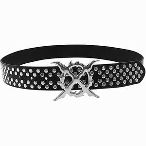 Cinturón Y2K con Hebilla de Calavera Gótica, Accesorio para Halloween, Cinturón Punk con Remaches para Mujer - Product Image 5