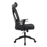 Chaise de bureau ergonomique moderne réglable en maille avec accoudoirs, appui-tête et soutien lombaire – Confortable pour la maison, l'hôtel et les salles de conférence