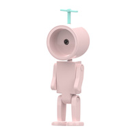 Veilleuse magnétique Art Déco en forme d'animal Mini Robot LED avec batterie en PP Lampe de décoration de bureau pour enfants/adolescents