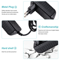 Adaptateur secteur CC ESann d'origine, 12 volts, 2 ampères, 24 W, multi-protection, avec prise US/EU/UK/AU 5,5 x 2,5 mm