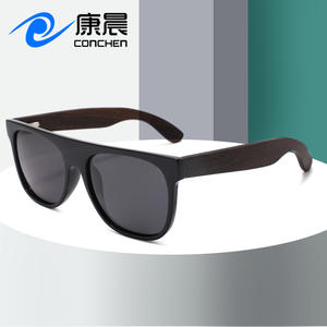 Lunettes de soleil en bois de bambou pour hommes, protection UV400, monture PC, verres TAC, mode, extérieur, conduite, protection solaire, Wenzhou 1064 - Product Image 2