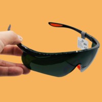Lunettes de sécurité CE EN166 anti-buée en polycarbonate avec 5 verres IR, protection UV pour le soudage, protection IR UV SAFENDER ZG-8520IR