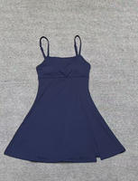 Robe de yoga transpirante anti-exposition à bretelles spaghetti, style européen et américain, avec coussinets de soutien-gorge intégrés, pour le marché transfrontalier