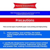Promotion : Autocollants PP A4 auto-adhésifs, résistants à la déchirure, imperméables, résistants à l'huile et aux rayures, imprimables jet d'encre/laser, pour l'épicerie