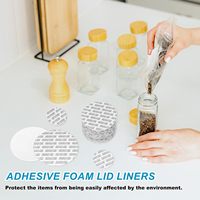 Coussinets en mousse pour couvercles de 20/24/28/30/38 mm, 5000 pièces de joints adhésifs ronds en PS sensibles à la pression pour bocaux en plastique, bouteilles, bouchons et flacons de conserve