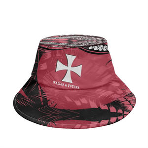 Offres Spéciales dans les zones touristiques Polynésie Été Plage Chapeau de pêcheur Îles de Wallis et Futuna Fleur Imprimer Seaux Chapeau - Product Image 5