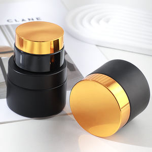 Barattoli di <span class=keywords><strong>vetro</strong></span> vuoti personalizzati contenitori cosmetici 100ml 30ml bocca larga 30ml barattolo di <span class=keywords><strong>vetro</strong></span> ambra con coperchio nero per Gel per capelli 50g 30g - Product Image 3