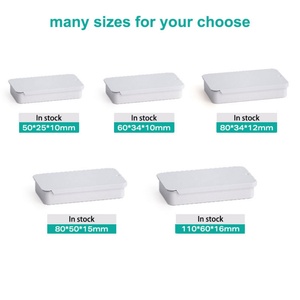 50ml 100ml 150ml White Packing <b>Container</b> Tin Can <b>Box</b> Rectangle Packaging Tins Jars square Tins - Product Image 2