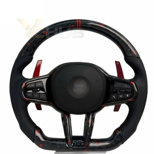 Volante de coche inspirado en las carreras de la serie M de BMW, de fibra de carbono, para los modelos F10, F11, F15, F20, F22, F30, F32, F33, F34, F80, F82, F90, E70, E80 y serie G. - Product Image 3