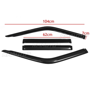 New 4x Car Side Window Wind <b>Deflectors</b> Tinted Awnings Wind Shelters Sun <b>Rain</b> Guard Shelter for Nissan for Navara D22 1997-2015 - Product Image 6