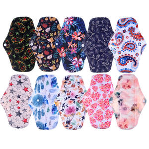 Pembalut Wanita Ukuran Sedang Dapat Digunakan Kembali untuk Perempuan Grosir Kustom Arang Bambu Kain Cuci Ulang Bantalan Menstruasi - Product Image 1