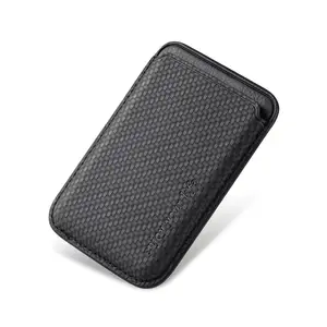 Sarung dompet ponsel untuk iPhone 15 kulit PU bisnis mewah, sarung dompet 2 in 1 dapat dilepas dengan magnet tahan guncangan
